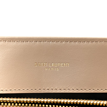 Saint Laurent Calfskin Y Quilted Monogram Medium Loulou Chain Satchel Dark Beige 6 of 11