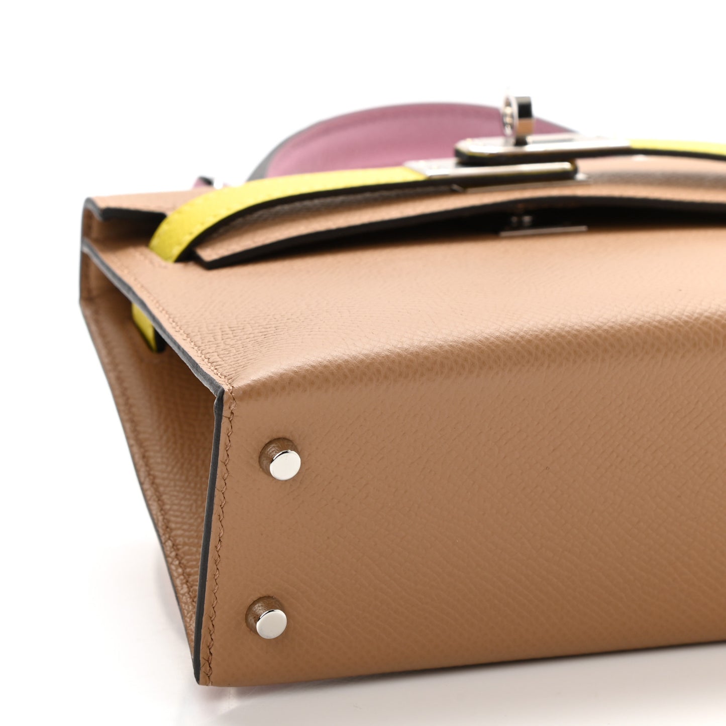 Epsom Mini Kelly Sellier 20 Chai Mauve Sylvestre Lime