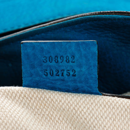 Gucci Vitello Range Medium Soho Chain Shoulder Bag Deep Cobalt 7 of 11