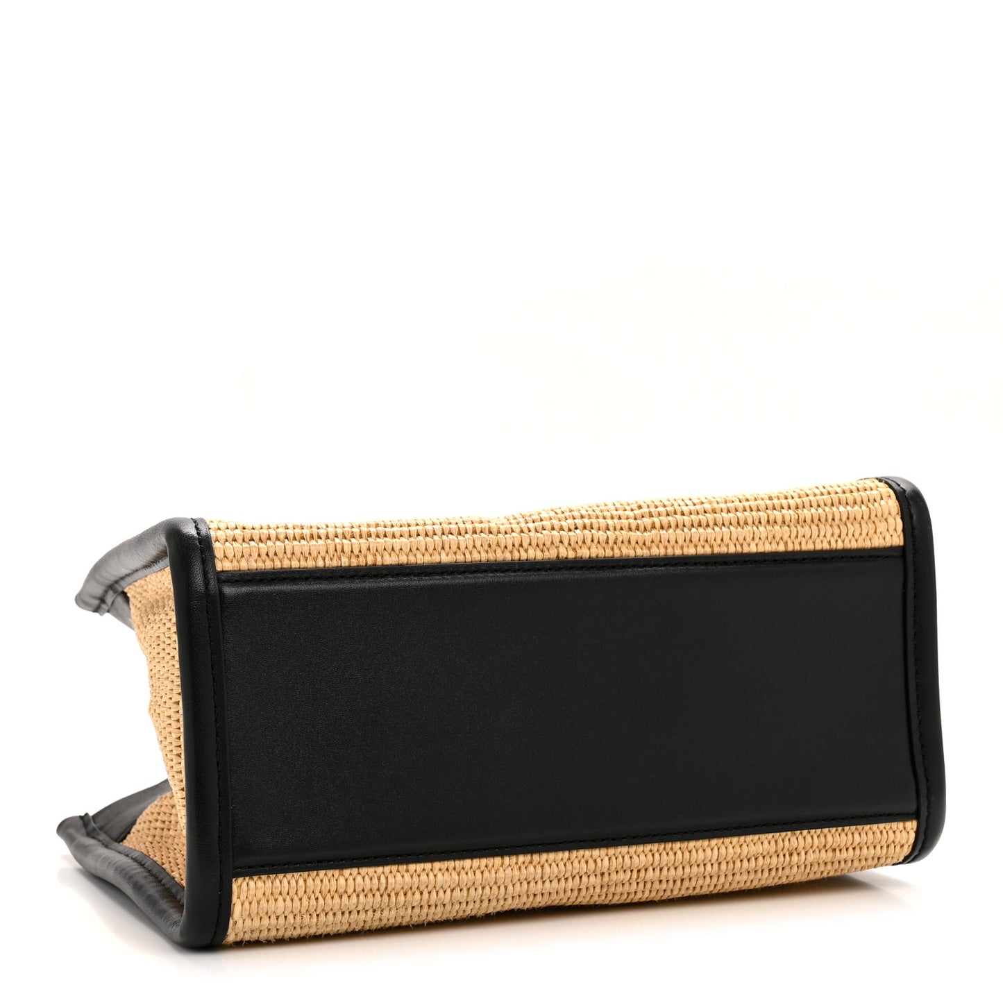 Calfskin Woven Straw Small The Tote Bag Natural
