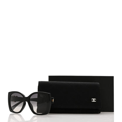 Chanel Acetate Square CC Heart Sunglasses 5519 Black 8 of 8