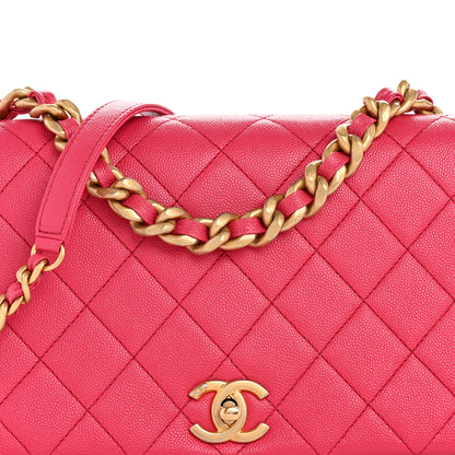Chanel Caviar Quilted Medium Fashion Therapy Flap Bag Pink 8 of 11
