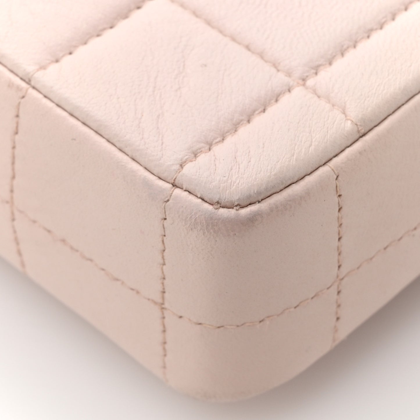 Lambskin East West Chocolate Bar Flap Pink