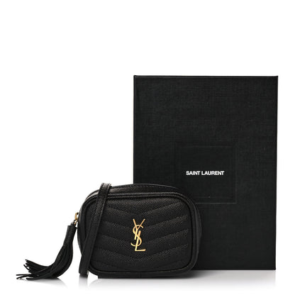Saint Laurent Grain De Poudre Matelasse Monogram Baby Lou Camera Bag Black 11 of 11