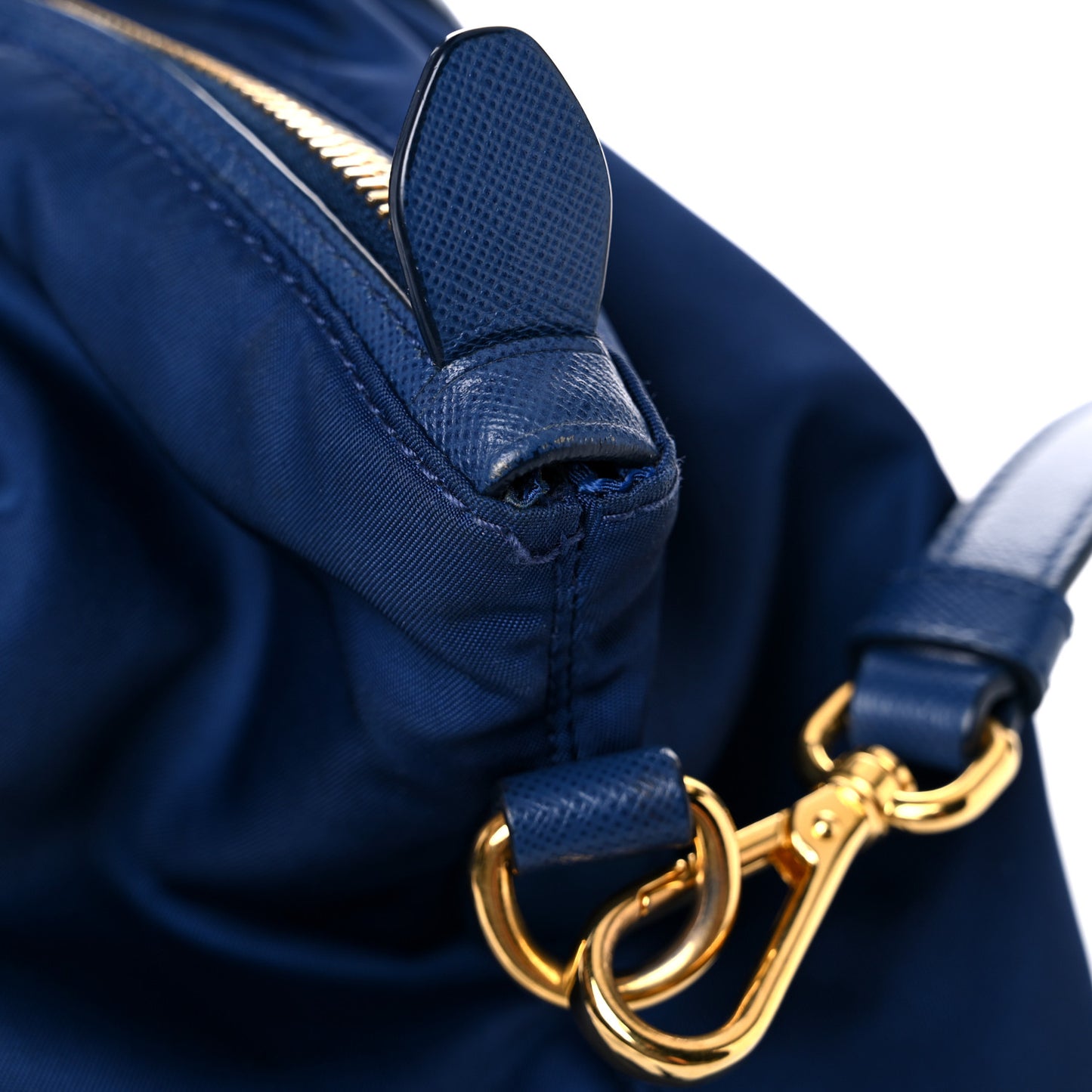 Tessuto Nylon Saffiano Tote Bluette
