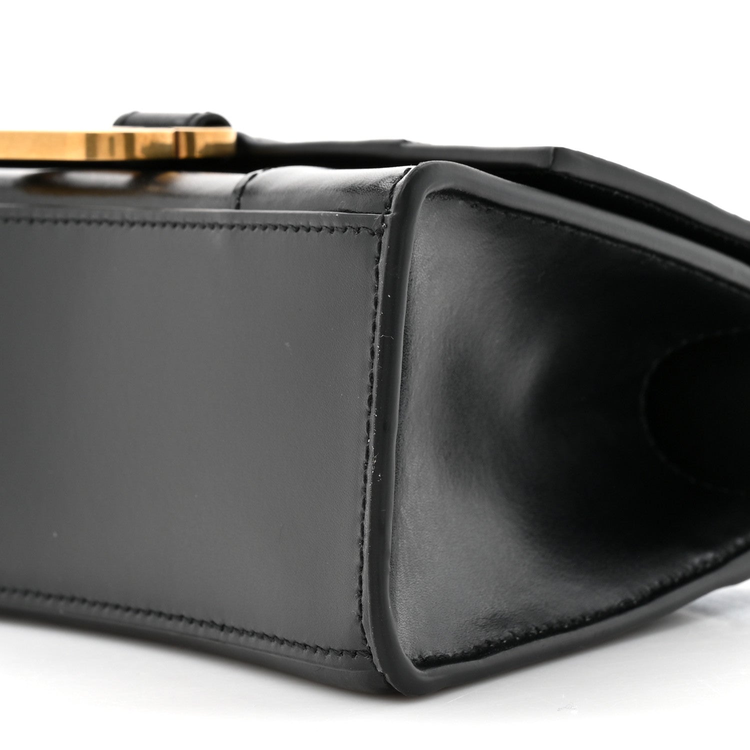 Balenciaga Shiny Box Calfskin Hourglass Top Handle Bag XS Black 9 of 13