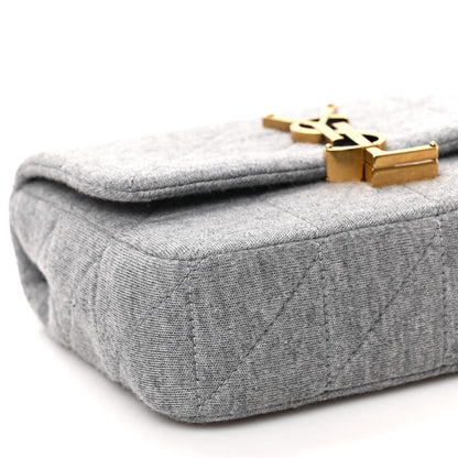 Saint Laurent Jersey Wool Patchwork Monogram Mini Jamie Baguette Grigio 7 of 8