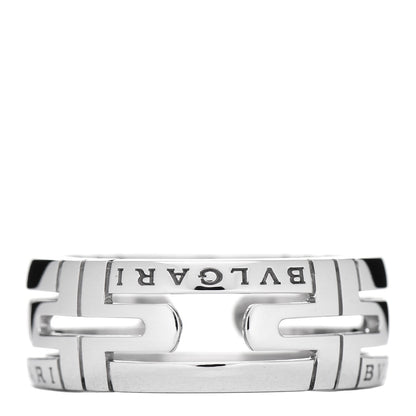 Bulgari 18K White Gold Wide Parentesi Band Ring 56 7.5 3 of 4