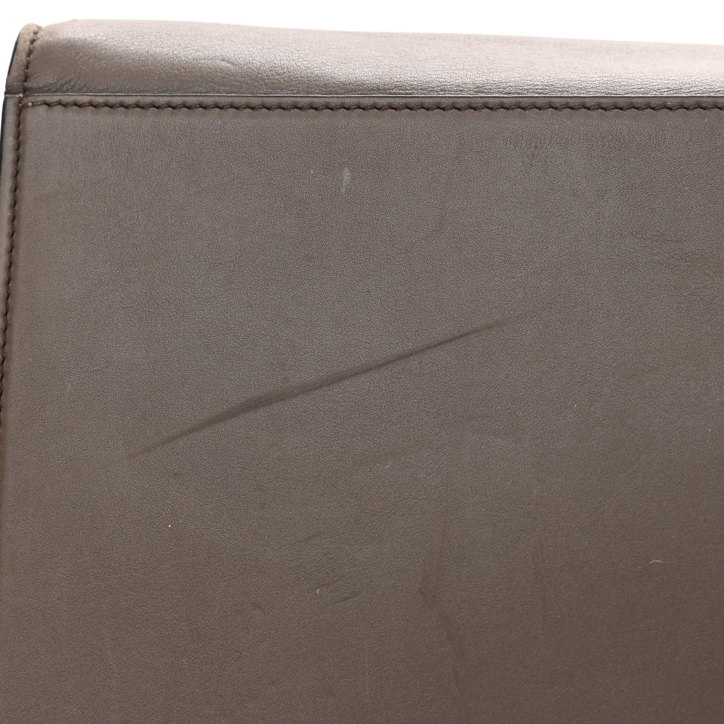 Smooth Calfskin Suede Large Tri-Color Trapeze Taupe