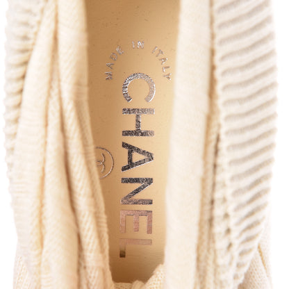 Chanel Patent Knit Sock Boots 38 White 9 of 10