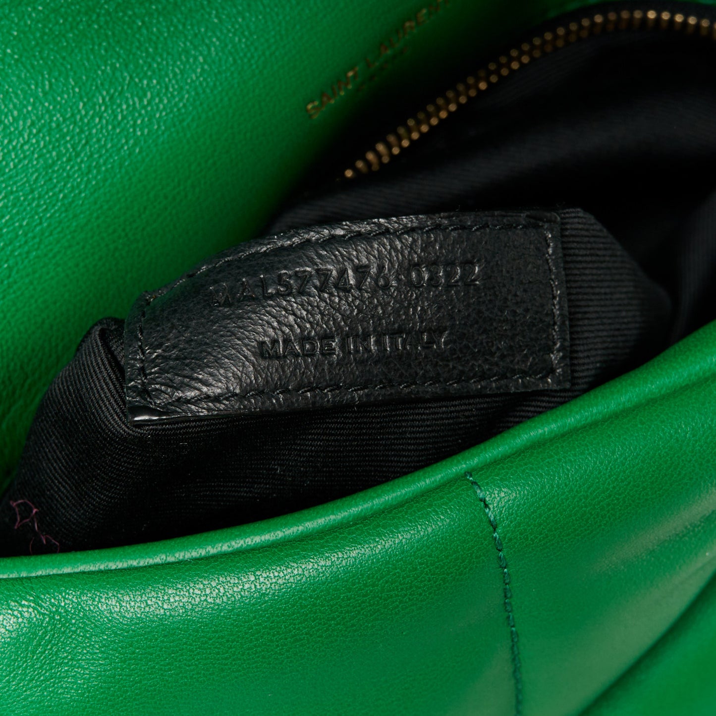 Lambskin Quilted Small Loulou Puffer Monogram Chain Satchel New Vert