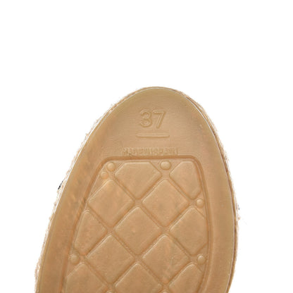 Chanel Crepe Patent CC Espadrilles 37 Multicolor Black 8 of 11