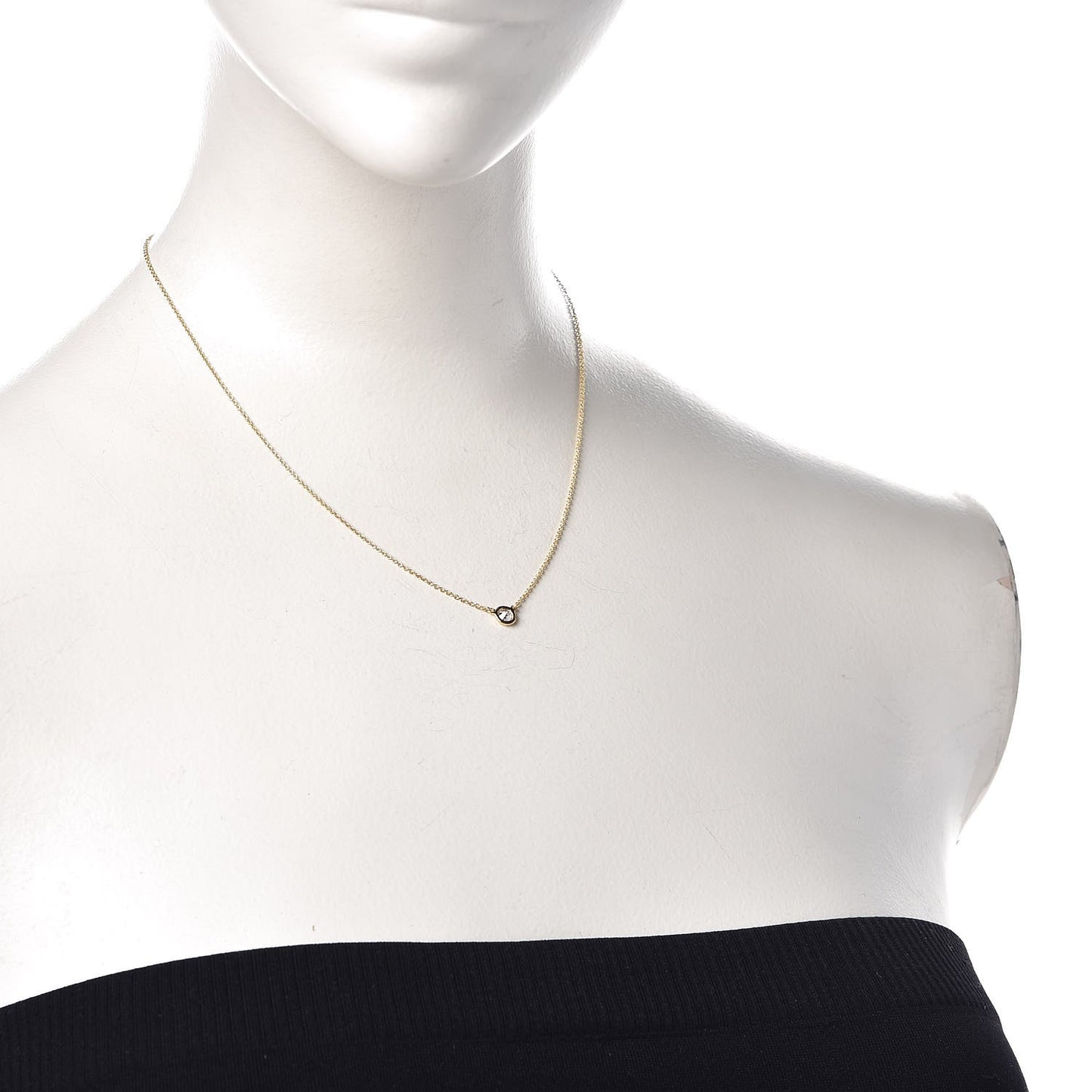 18K Yellow Gold Diamond .37ct Elsa Peretti Diamonds by the Yard Pendant Necklace