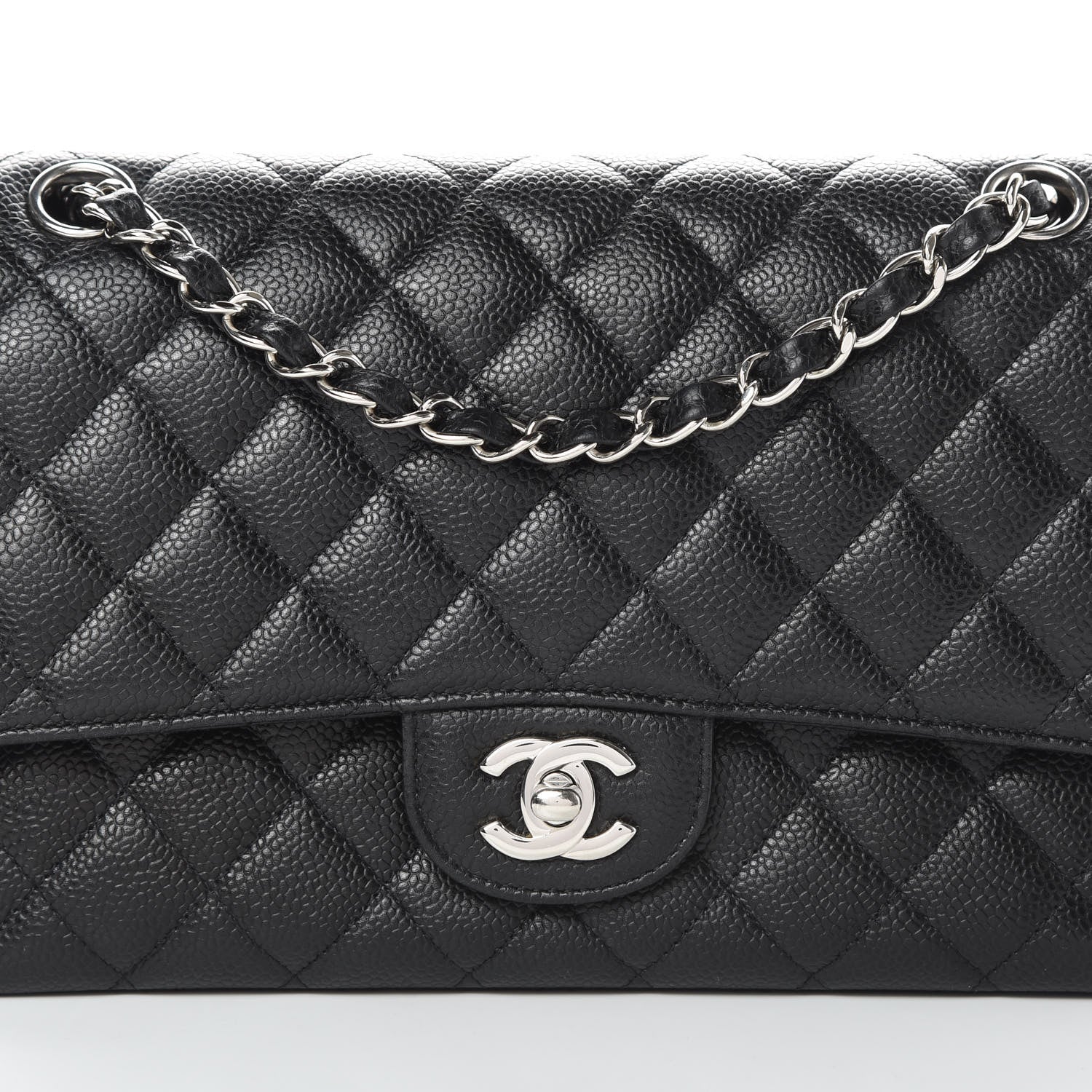 Chanel Caviar Quilted Medium Double Flap Black 8 of 11
