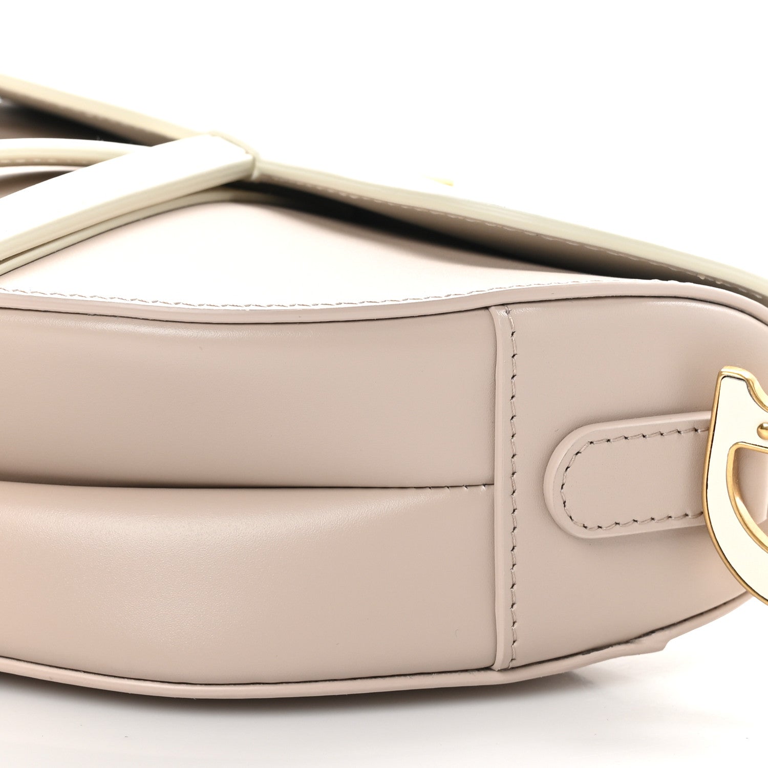 Christian Dior Supple Calfskin Two Tone Saddle Bag Latte Trench Beige 10 of 10