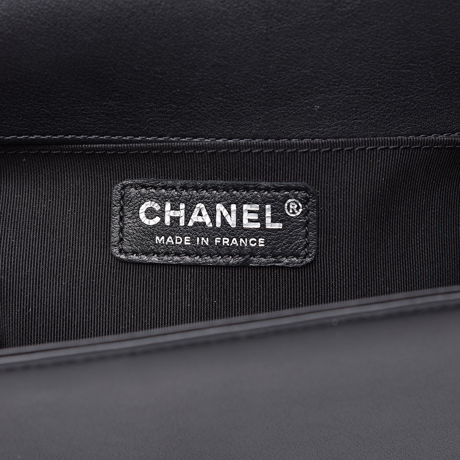Chanel Calfskin Chevron Quilted Medium Boy Flap Black 6 of 13