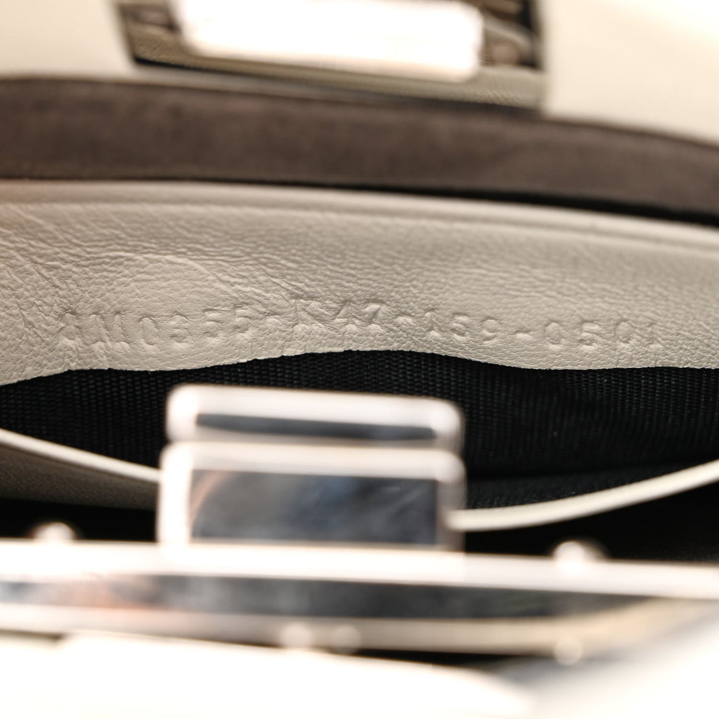 Shiny Nappa Micro Peekaboo Iconic Satchel White