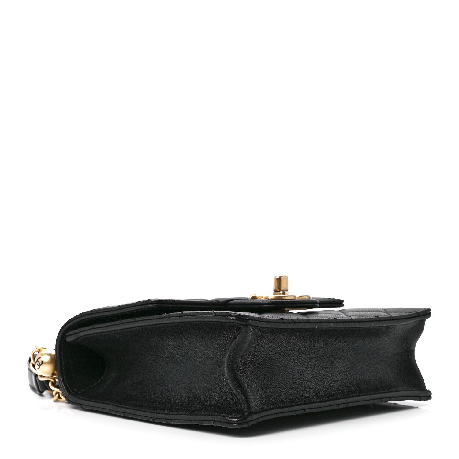 Chanel Lambskin Quilted Chic Pearls Flap Black 4 of 12