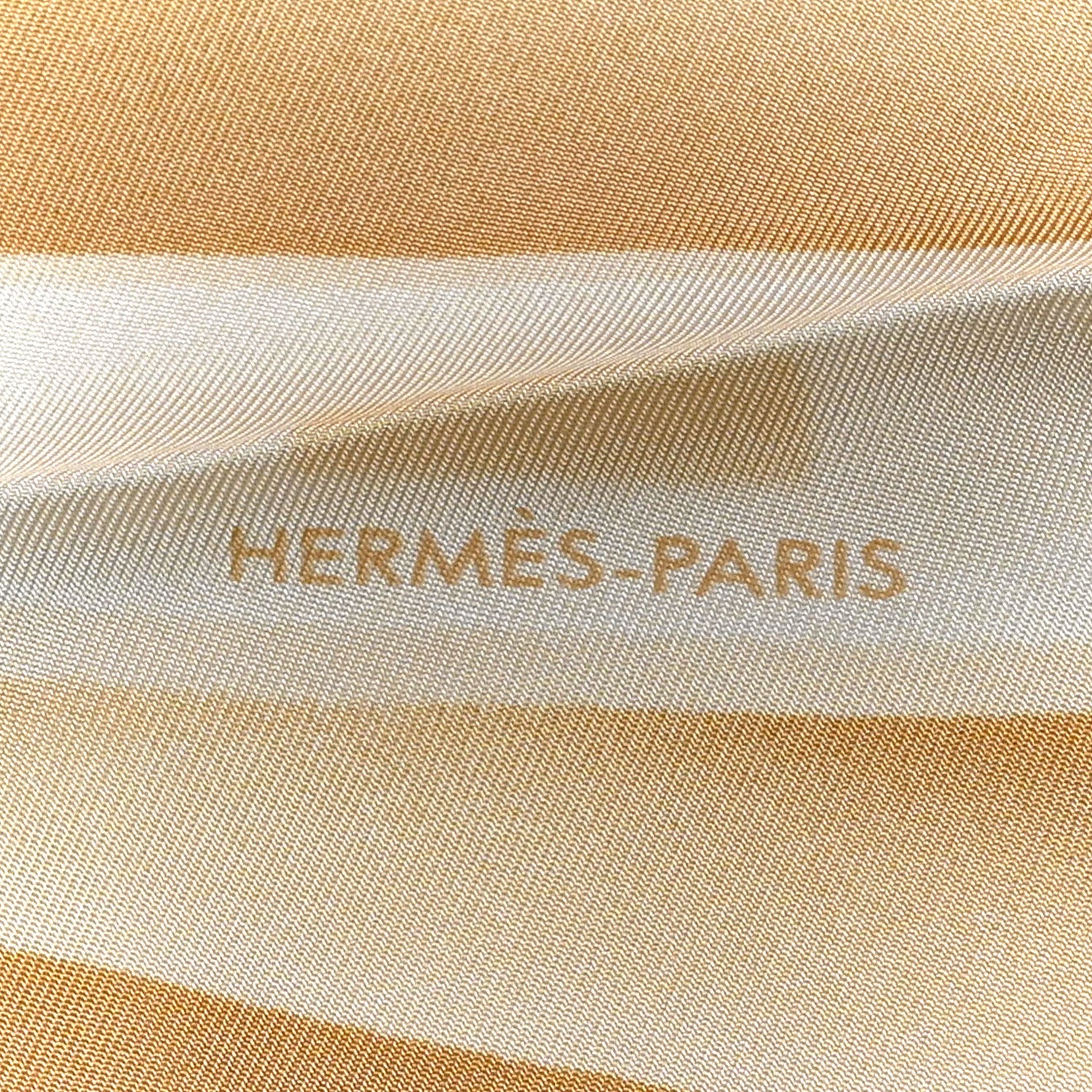 Hermes Silk Please Check In Scarf 90 Jaune D'Or Camel 2 of 5