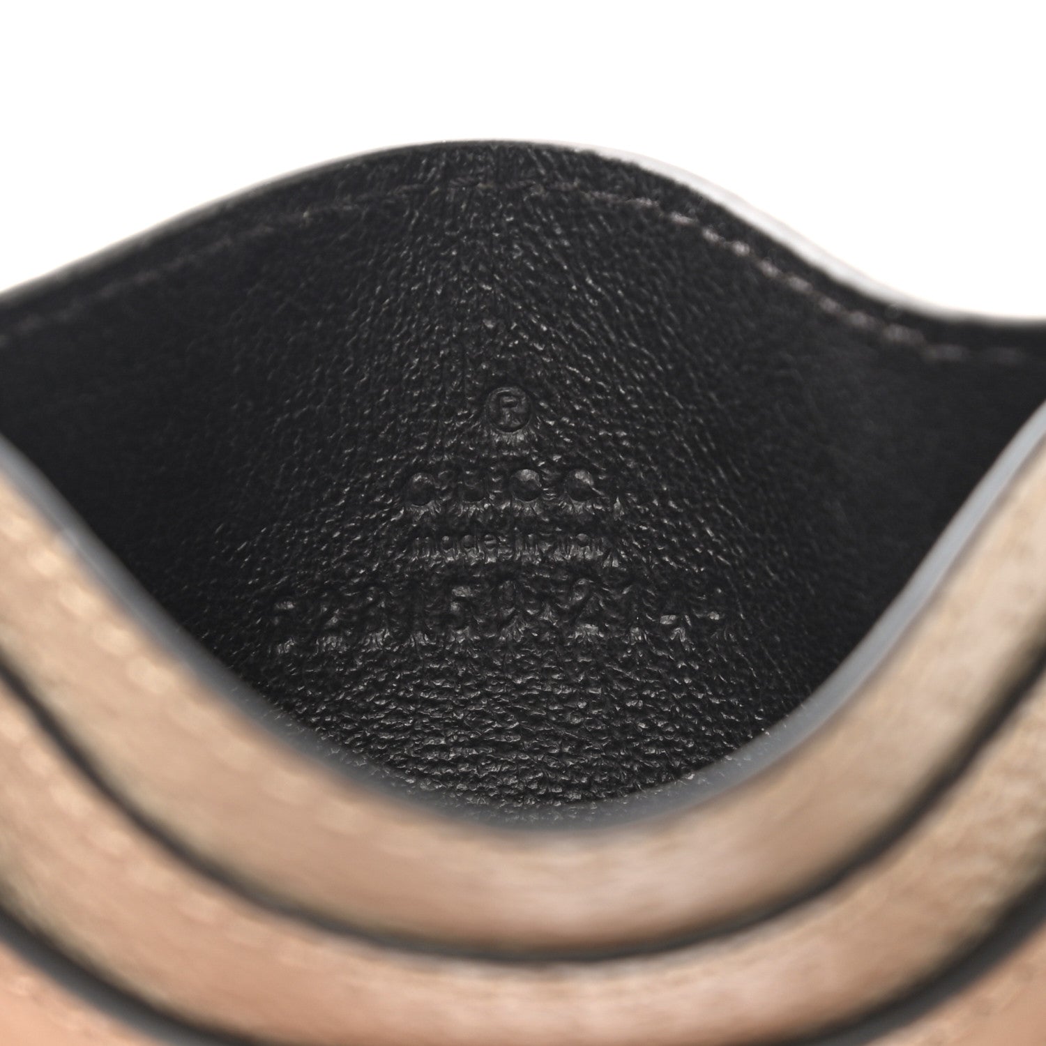 Gucci GG Supreme Monogram Textured Dollar Calfskin Web Ophidia Card Holder Beige Mystic White Oatmeal 5 of 7