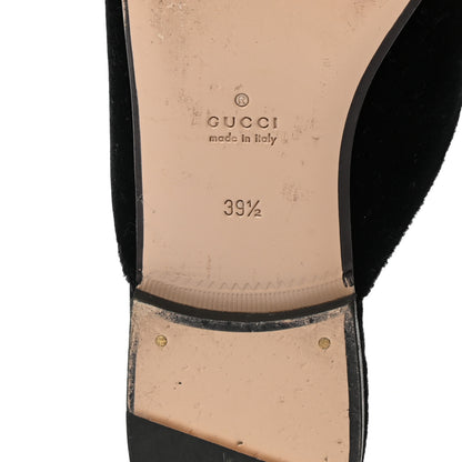 Gucci Velvet Dragon Embroidered Womens Princetown Slippers 39.5 Black 6 of 9