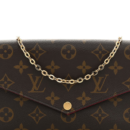 Louis Vuitton Monogram Pochette Felicie Chain Wallet Fuchsia 9 of 12