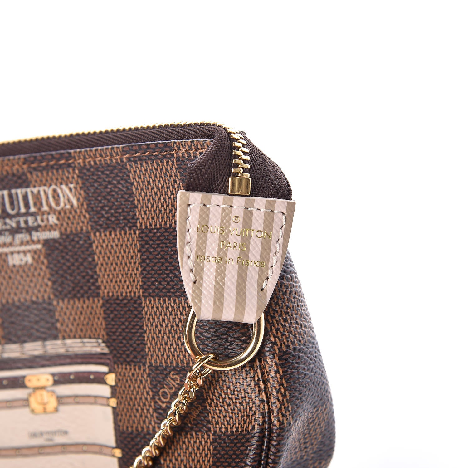 Louis Vuitton Damier Ebene Trunks and Locks Mini Pochette Accessories 6 of 9