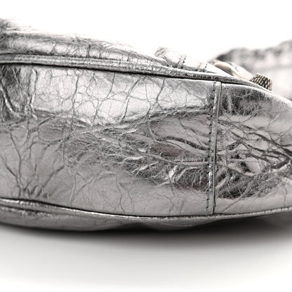 Balenciaga Metallic Agneau Arena Le Cagole Shoulder Bag XS Silver 11 of 11