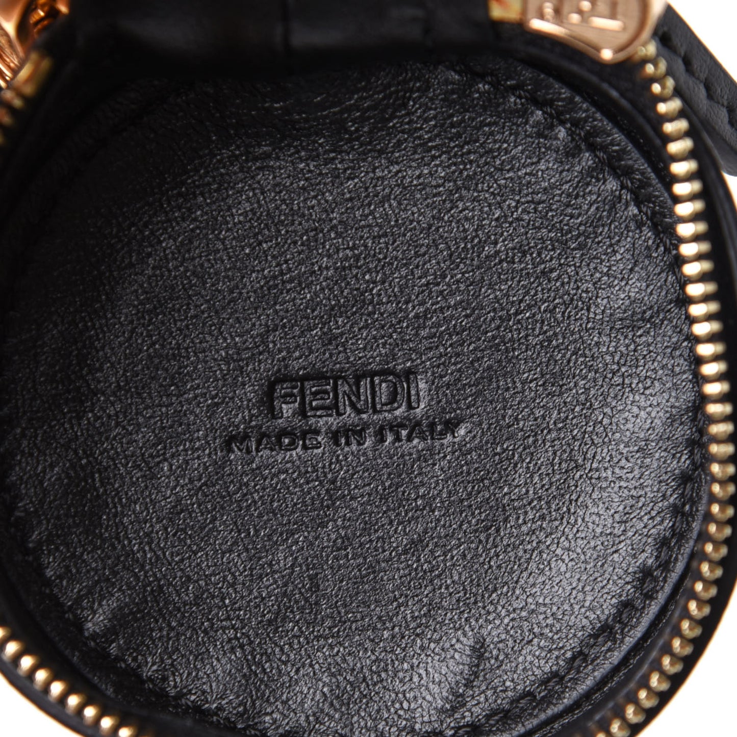Vitello Century Nylon Bi-Color Stamp Patch Help Bag Charm Black Fragola