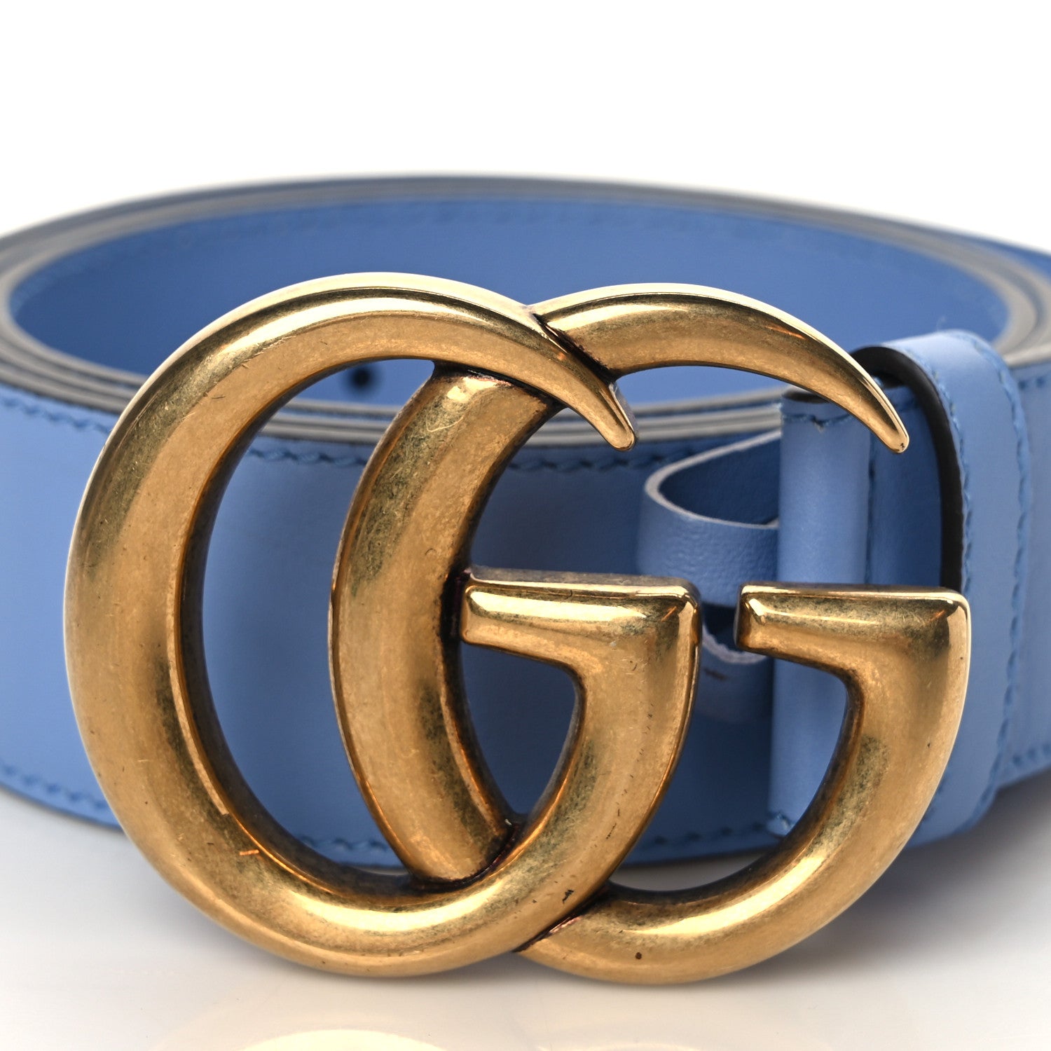 Gucci Calfskin Double G 40mm Belt 90 36 Clear Sky Blue 2 of 6