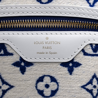 Louis Vuitton Jacquard Velvet Monogram LV Match Neverfull MM Bleu 5 of 7