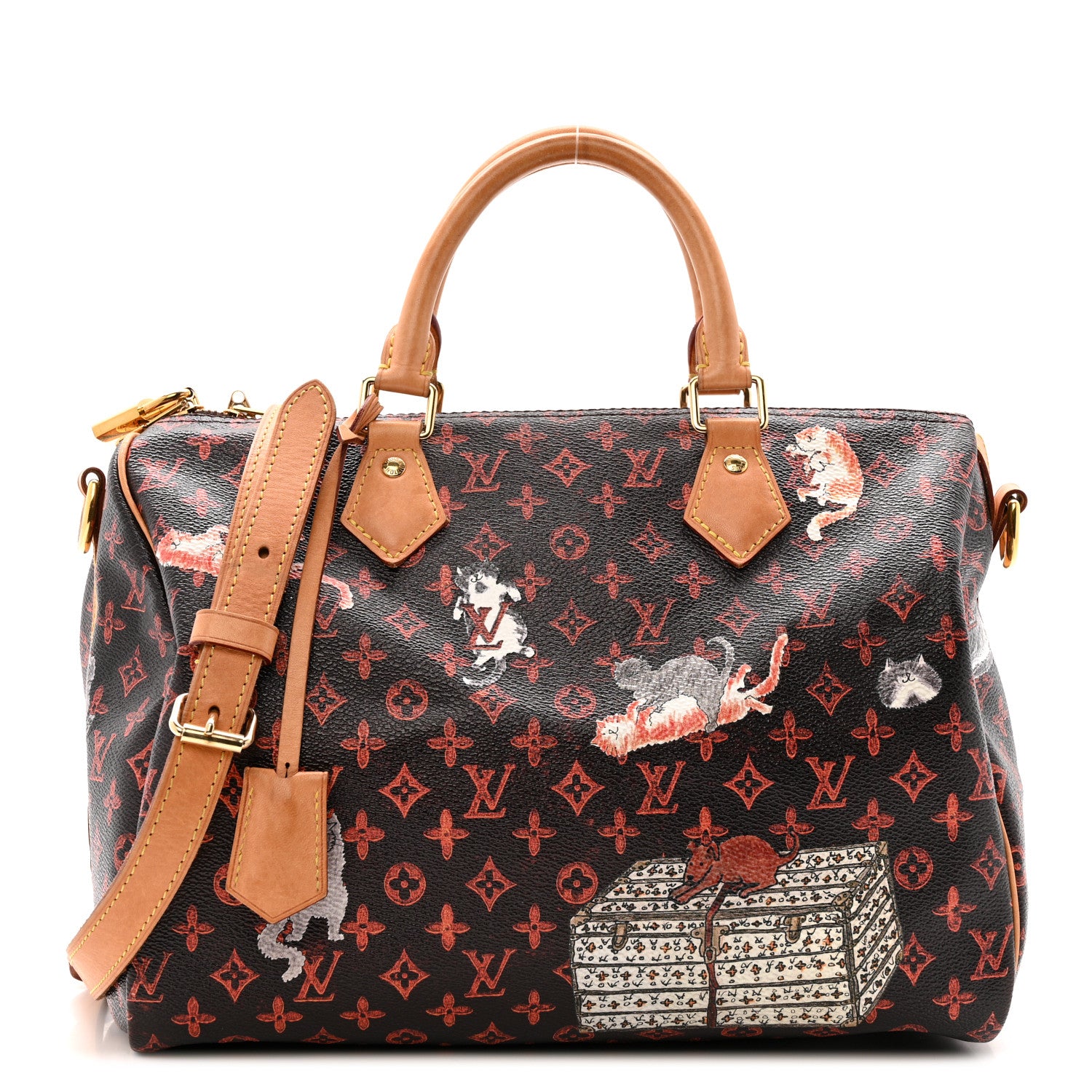 Louis Vuitton Catogram Speedy Bandouliere 30 Marron 1 of 15