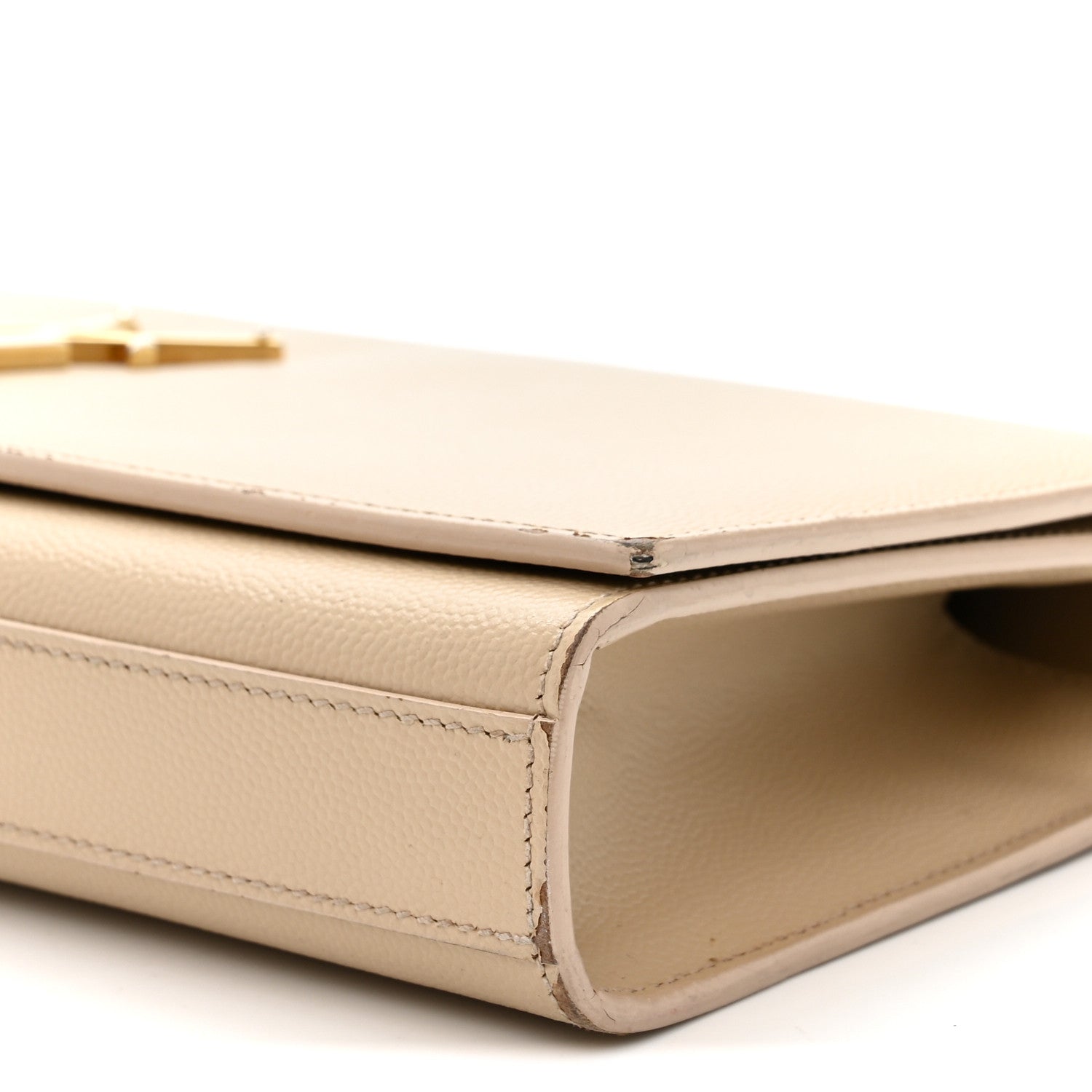 Saint Laurent Grain De Poudre Classic Monogram Cassandre Clutch Nude 9 of 13