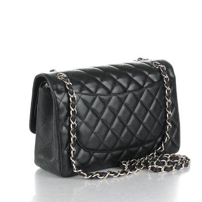 Chanel Caviar Quilted Jumbo Double Flap Black 3 of 8