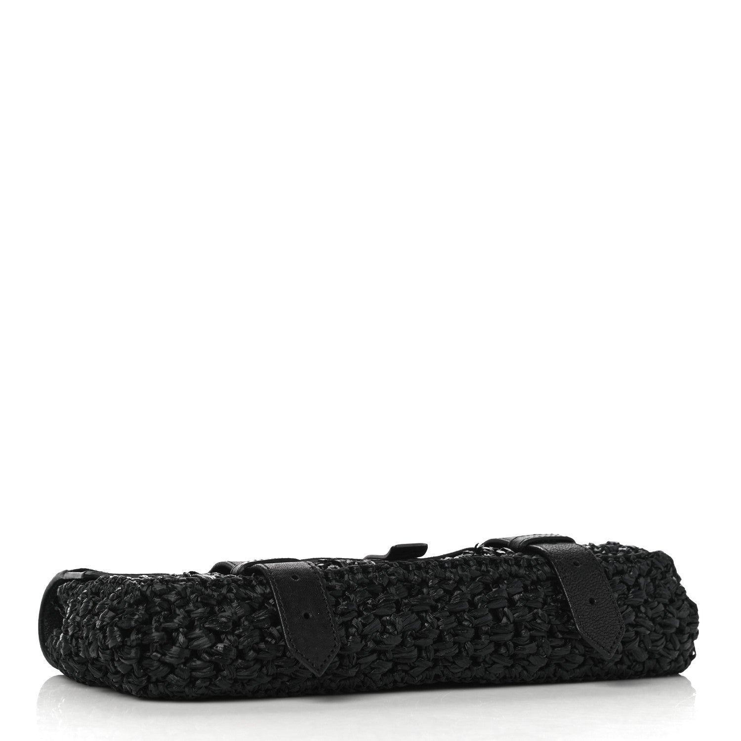 Proenza Schouler Lambskin Raffia PS1 Pochette Clutch Black 4 of 9