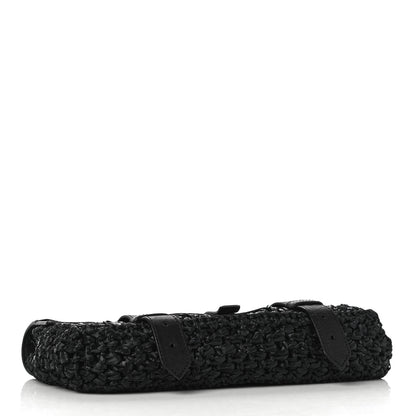 Proenza Schouler Lambskin Raffia PS1 Pochette Clutch Black 4 of 9
