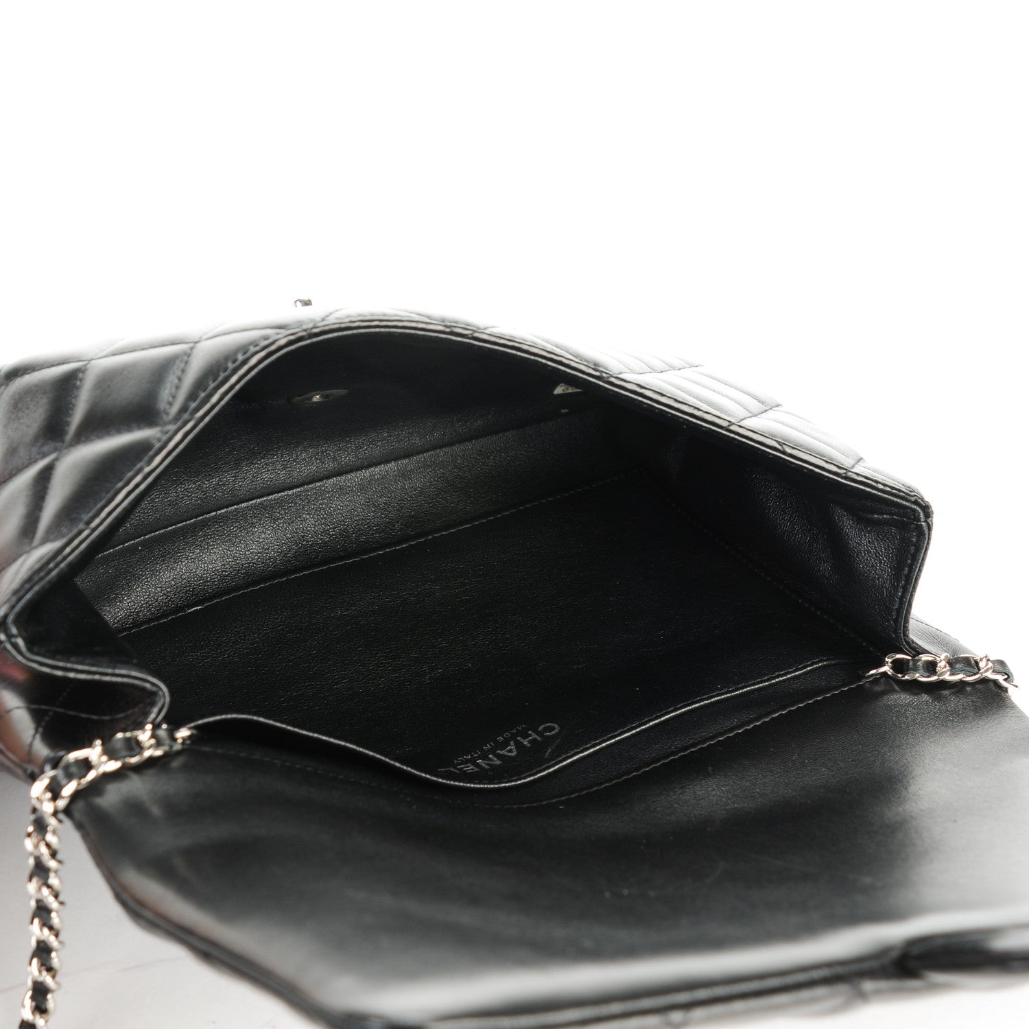 Chanel Lambskin Quilted Clutch With Chain Flap Black 5 of 7