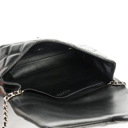Chanel Lambskin Quilted Clutch With Chain Flap Black 5 of 7