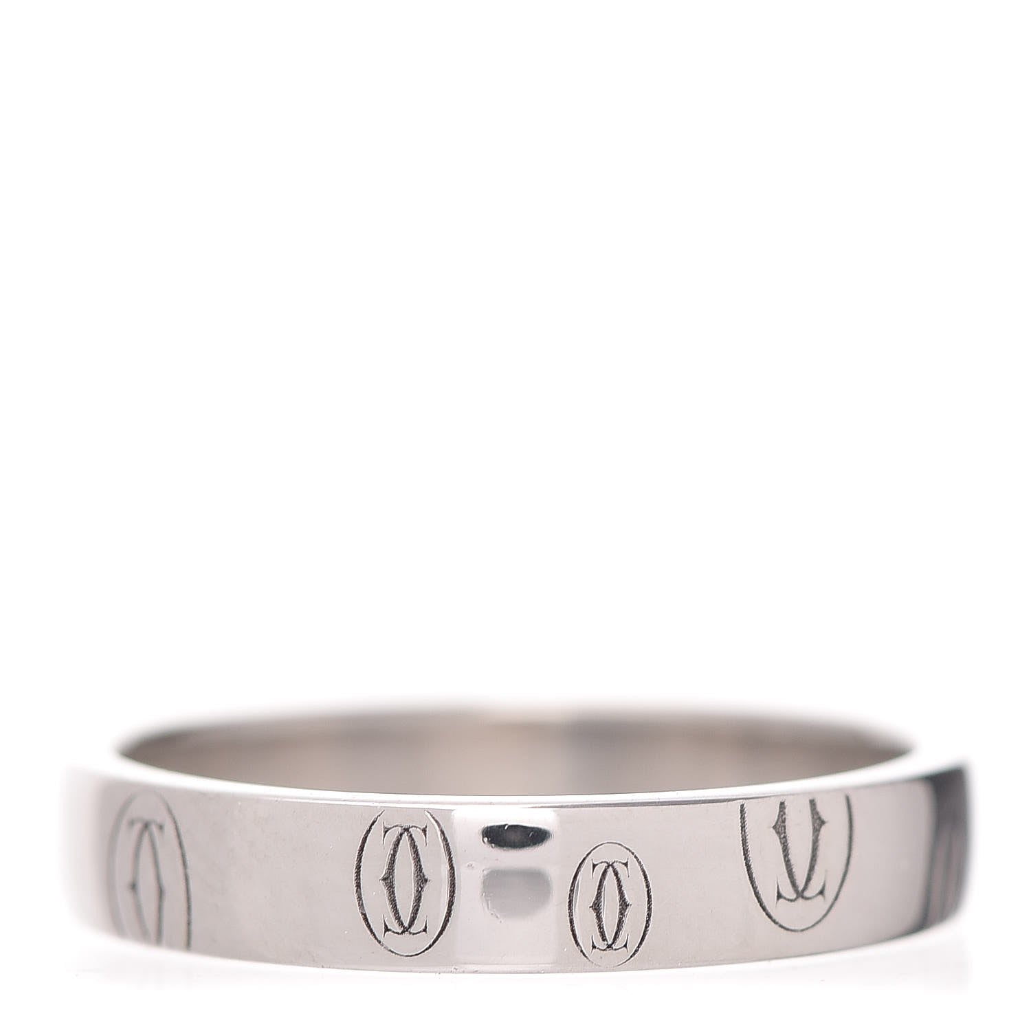 Cartier Platinum Happy Birthday 4mm Band Ring 57 8 3 of 5