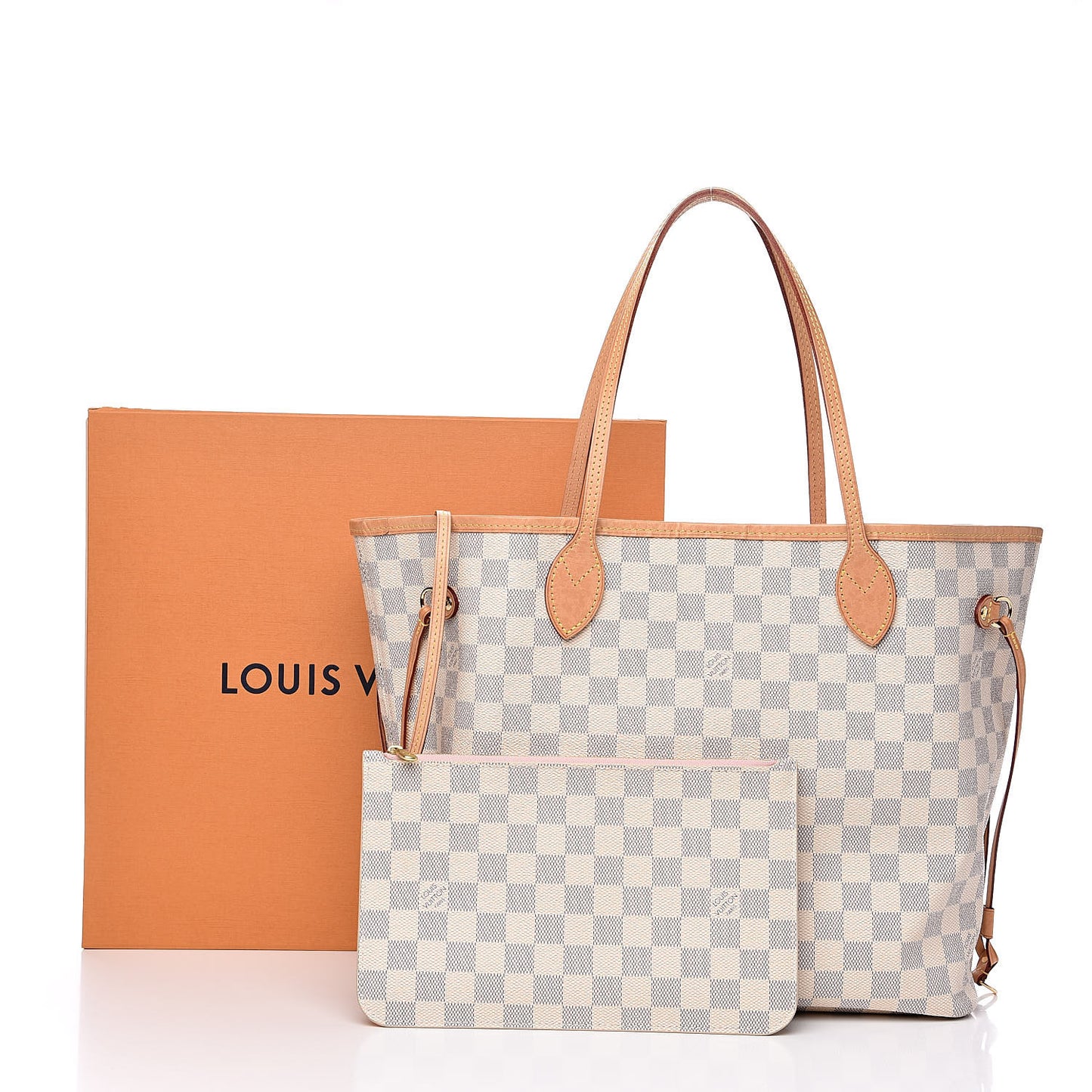 Damier Azur Neo Neverfull MM Rose Ballerine