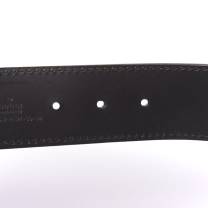 Gucci Calfskin Monogram Belt 80 32 Black Brown 4 of 6