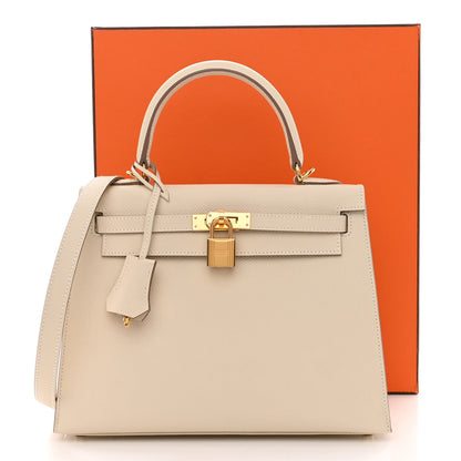 Hermes Epsom Kelly Sellier 25 Craie 11 of 11