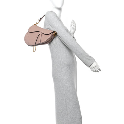 Christian Dior Grained Calfskin Saddle Bag With Strap Blush 2 of 10
