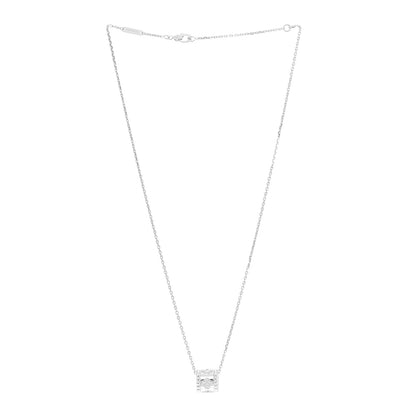 Van Cleef & Arpels 18K White Gold Diamond Small Perlee Clovers Pendant Necklace 3 of 8