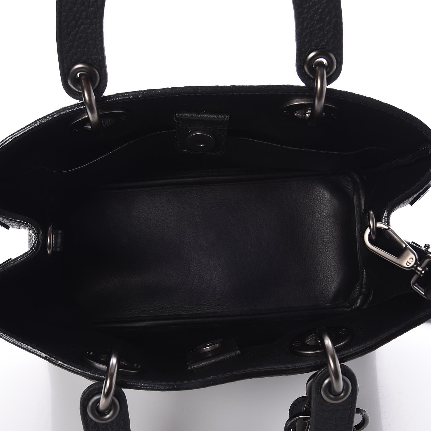 Christian Dior Bullcalf Small Ultra Black Diorissimo Tote 5 of 6