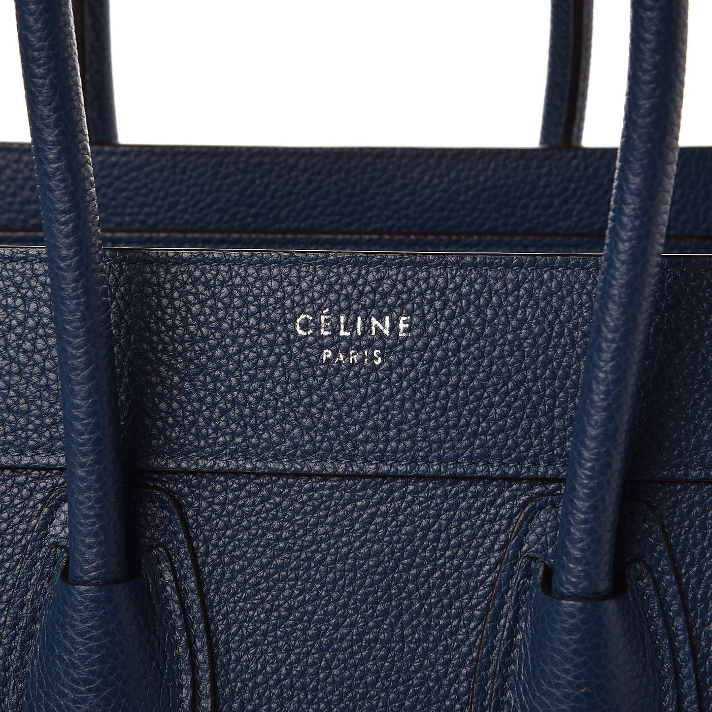Baby Drummed Calfskin Micro Luggage Petrol