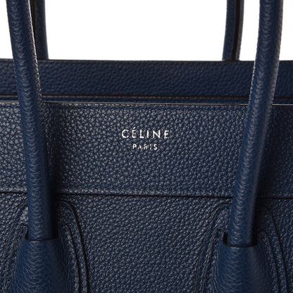 Celine Baby Drummed Calfskin Micro Luggage Petrol 6 of 9