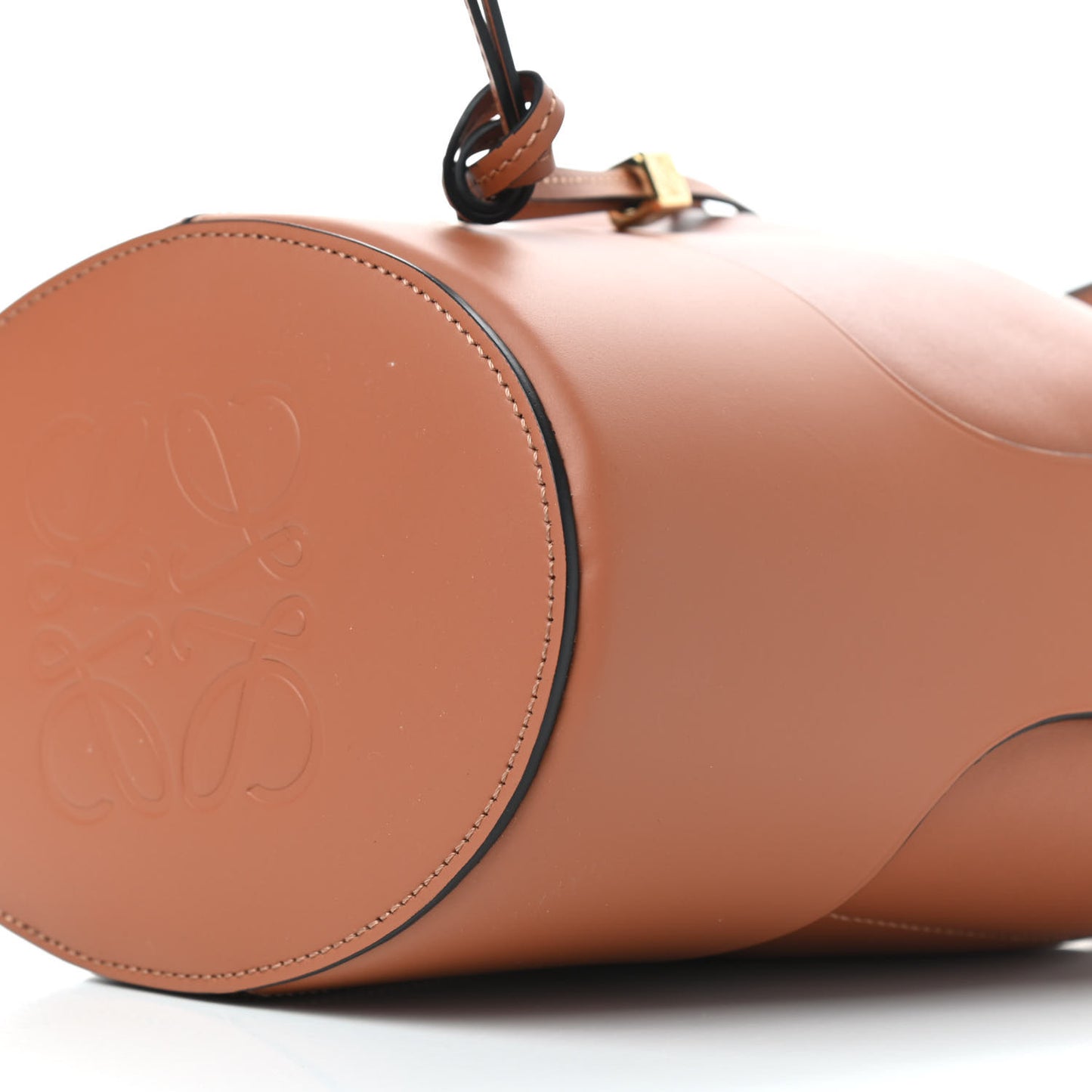 Calfskin Balloon Bucket Bag Tan