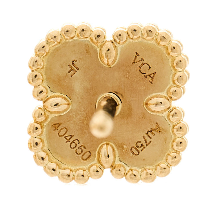18K Yellow Gold Mother of Pearl Sweet Alhambra Earrings