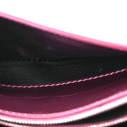 Balenciaga Metallic Shiny Calfskin Crocodile Embossed Hourglass Chain Bag Pink 6 of 18